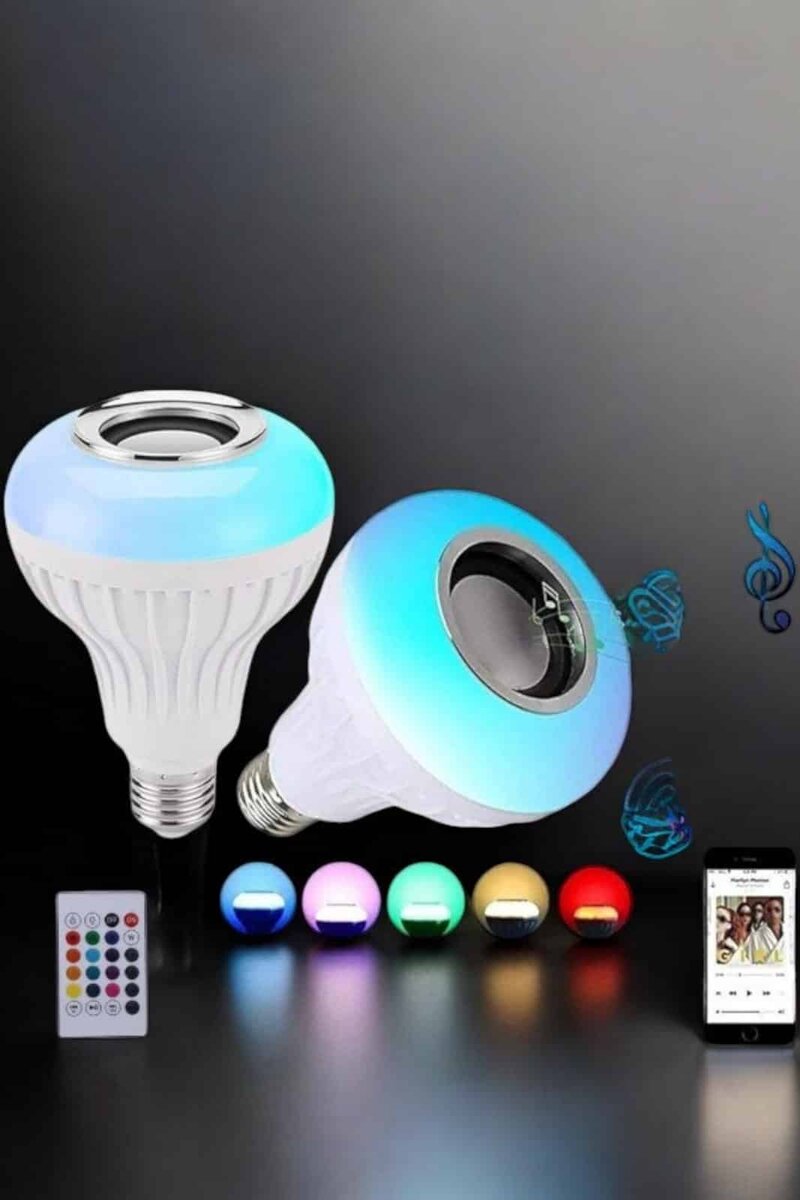 Kablosuz Bluetooth Hoparlör Led Lamba 4 Kablosuz Bluetooth Hoparlör Led Lamba - Görsel 4