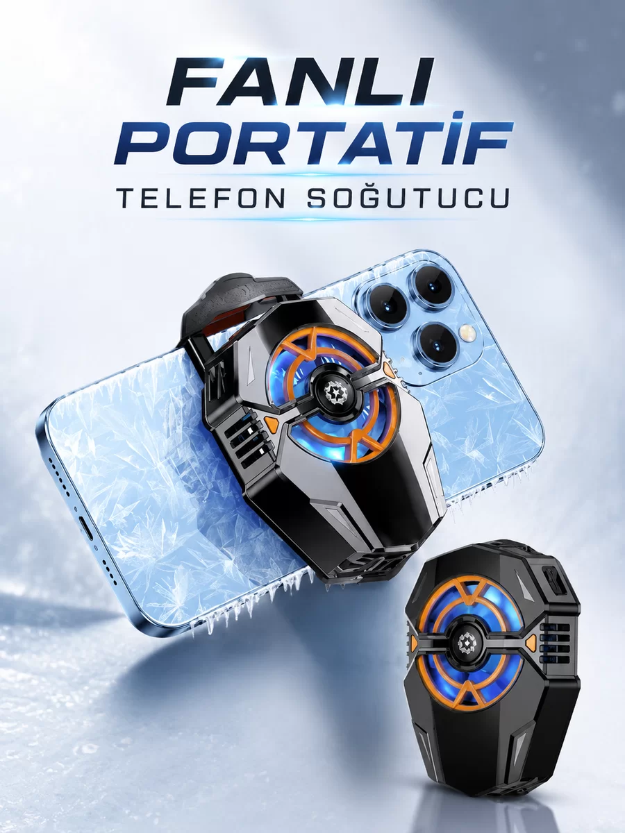 Telefon Soğutucu Fanlı Güçlü Motor Radyotör Soğutucu 1 Telefon Soğutucu Fanlı Güçlü Motor Radyotör Soğutucu