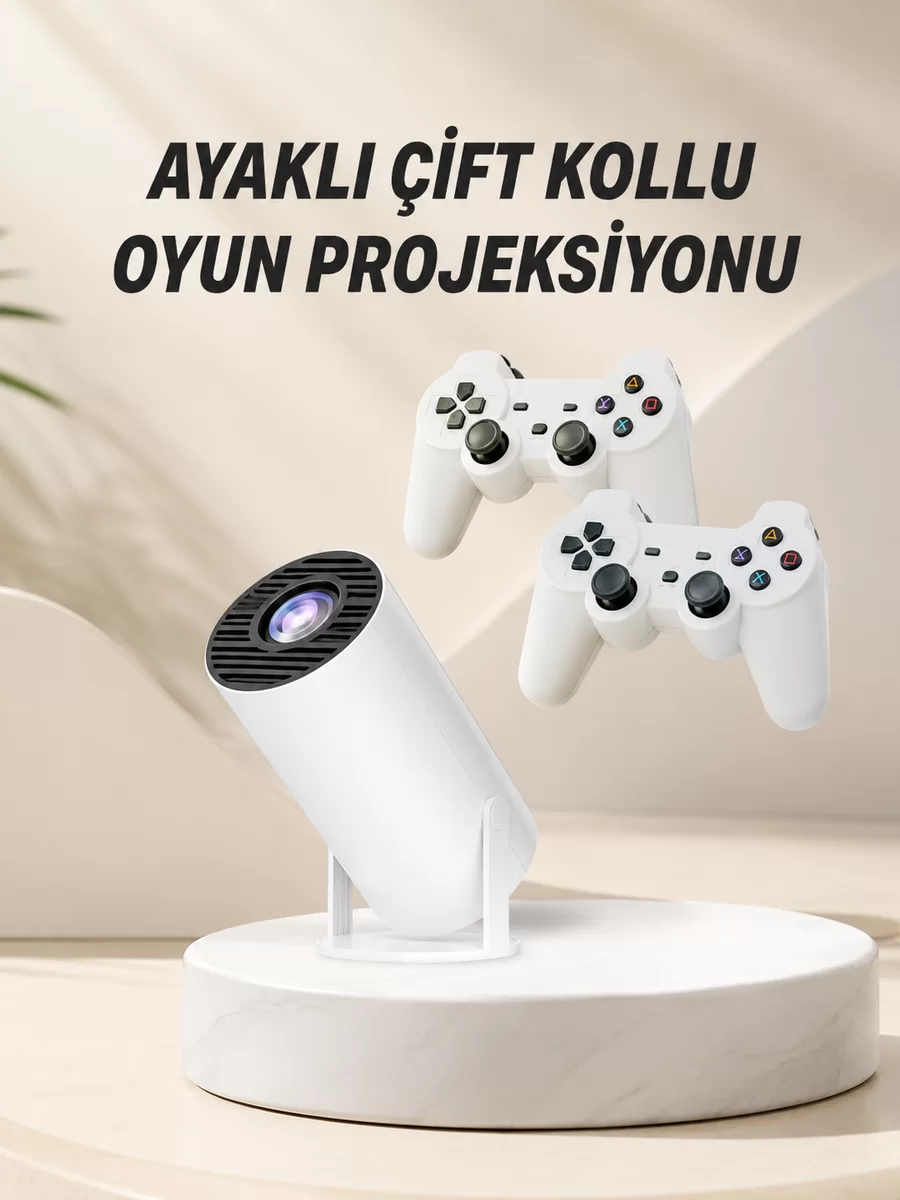 Taşınabilir Android Projeksiyon Ayaklı Çift Kollu 4K Çözünürlüklü Sinema Projeksiyonu 1 Taşınabilir Android Projeksiyon Ayaklı Çift Kollu 4K Çözünürlüklü Sinema Projeksiyonu