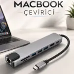 Çevirici Dönüştürücü Adaptör Macbook 3 In 1 Type-C To Hdmı USB 3.0