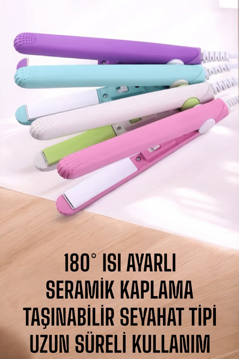 180°C Isı ve Uzun Süre Kalıcı Düzlük Sağlayan Mini Saç Düzleştirici 4 180°C Isı ve Uzun Süre Kalıcı Düzlük Sağlayan Mini Saç Düzleştirici - Görsel 4