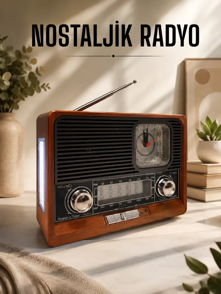Nostaljik Radyo USBAUX Ve SD Kart Girişli Bluetooth Bağlantılı 1 Nostaljik Radyo USBAUX Ve SD Kart Girişli Bluetooth Bağlantılı
