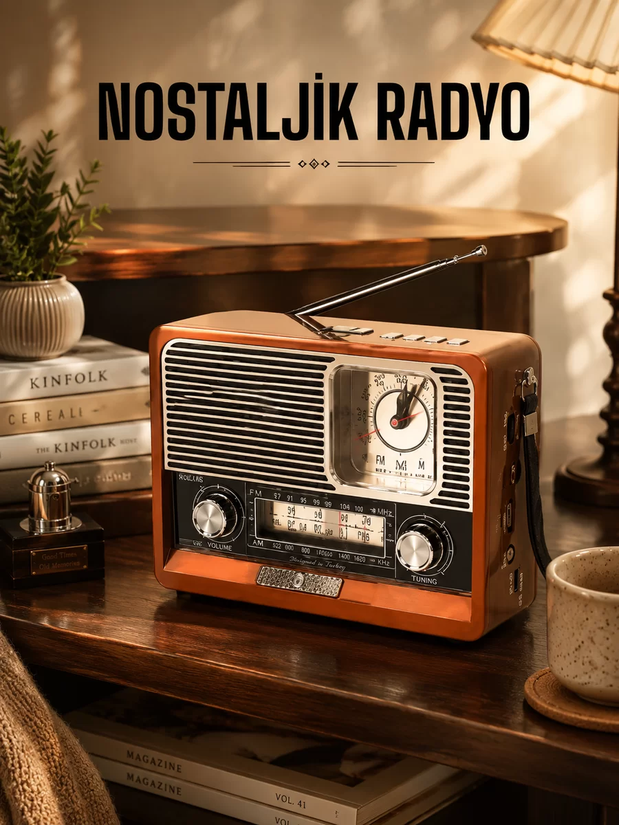 Ahşap Görünümlü Retro Bluetooth Radyo USBAUX Ve SD Kart Girişli 1 Ahşap Görünümlü Retro Bluetooth Radyo USBAUX Ve SD Kart Girişli