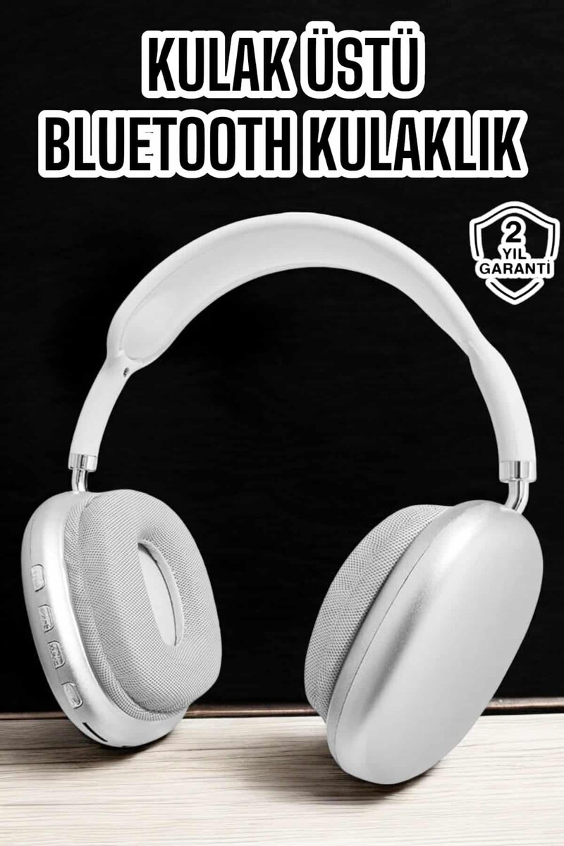 P9 Plus Kablosuz Kulak Üstü Bluetooth Kulaklık Beyaz Yüksek Ses Kaliteli 1 P9 Plus Kablosuz Kulak Üstü Bluetooth Kulaklık Beyaz Yüksek Ses Kaliteli