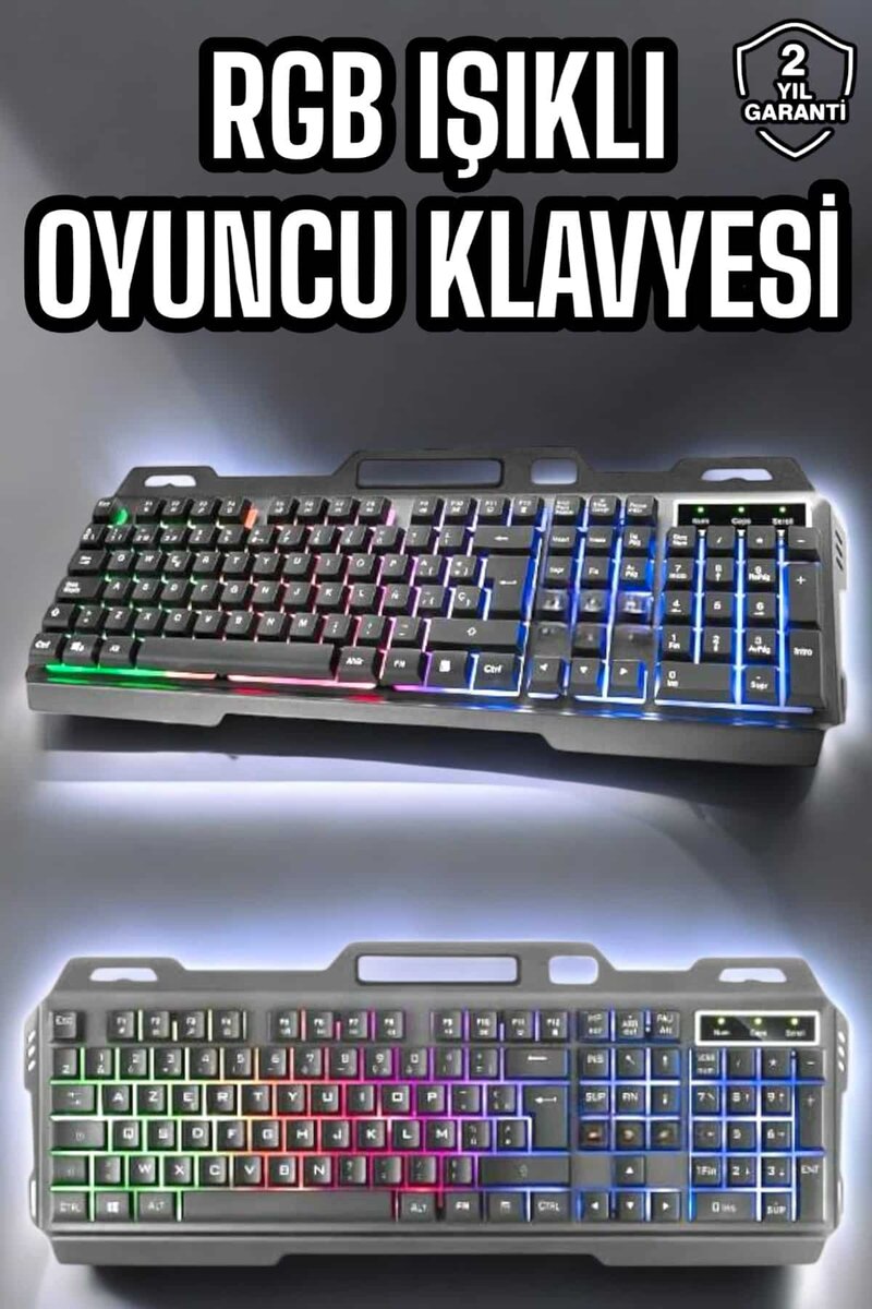 Led Işıklı Oyuncu Klavye Usb Girişli RGB Işıklı Q Klavye Mouse Hediyeli 1 Led Işıklı Oyuncu Klavye Usb Girişli RGB Işıklı Q Klavye Mouse Hediyeli