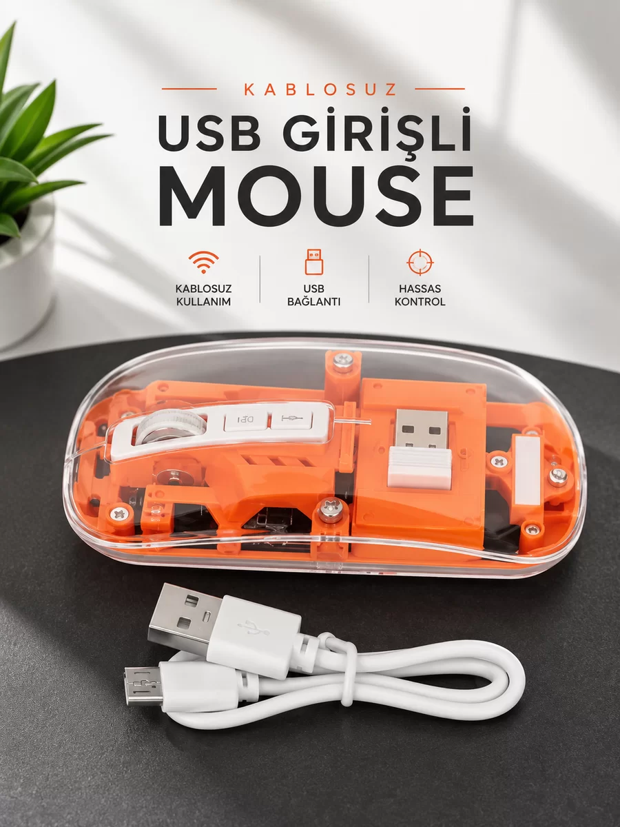 Fare Mouse Çift Modlu Kablosuz Bağlantılı 2.4GHz Destekli 1 Fare Mouse Çift Modlu Kablosuz Bağlantılı 2.4GHz Destekli