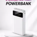 4 Çıkışlı 20.000 MAH Powerbank Taşınabilir Çoklu Giriş