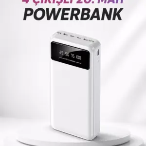 4 Çıkışlı 20.000 MAH Powerbank Taşınabilir Çoklu Giriş