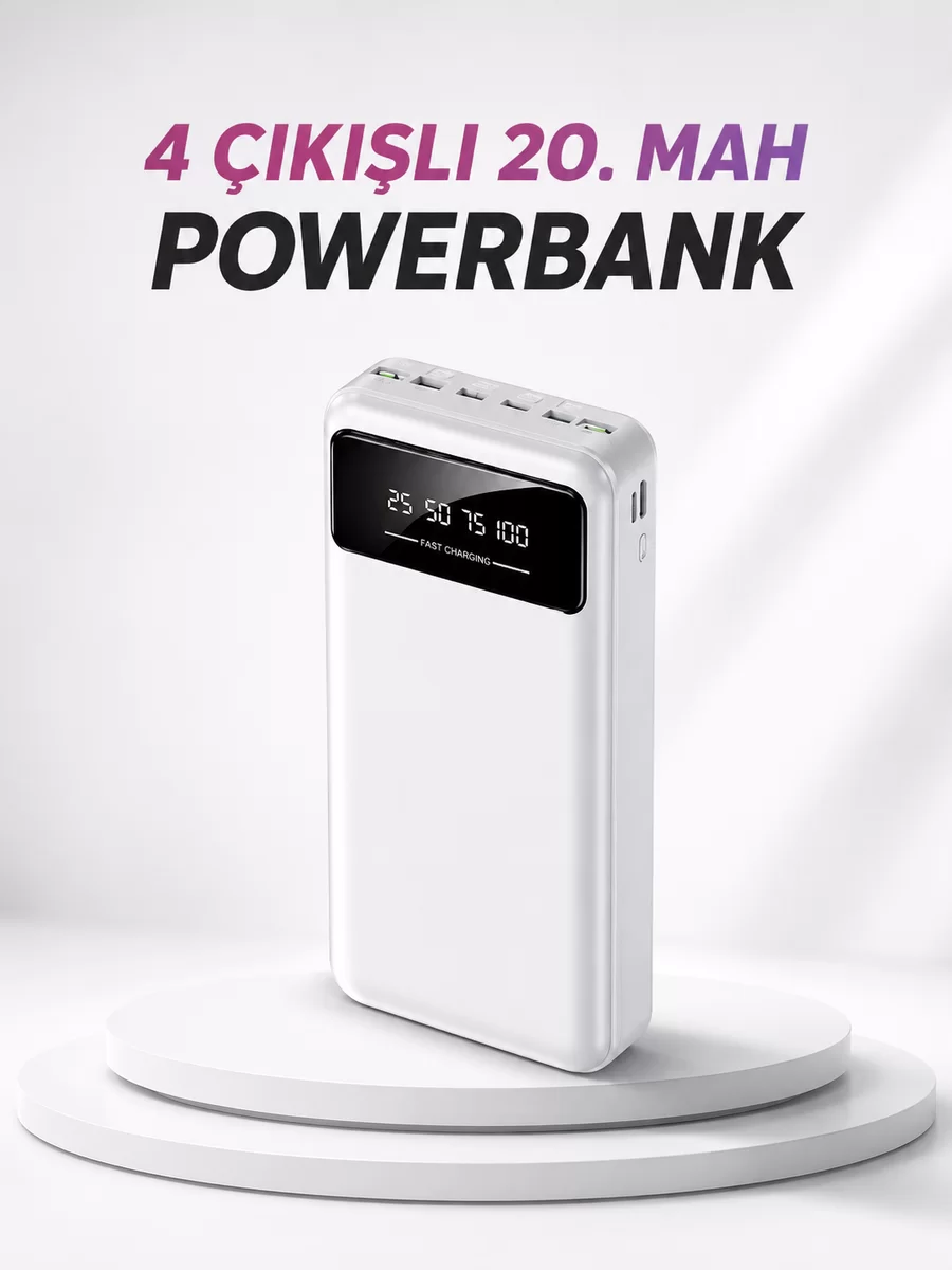 4 Çıkışlı 20.000 MAH Powerbank Taşınabilir Çoklu Giriş 1 4 Çıkışlı 20.000 MAH Powerbank Taşınabilir Çoklu Giriş