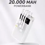 Powerbank Şarj Cihazı 4 Çıkışlı 20.000 MAH Powerbank Kompakt Yüksek Kapasiteli Hızlı Şarj