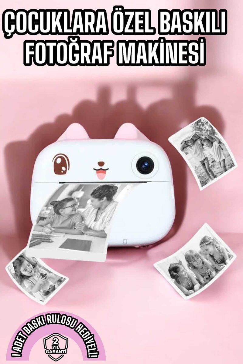 Çocuk Fotoğraf Makinesi Dijital HD Video Rulo Kağıt Baskılı Yazıcı 1 Çocuk Fotoğraf Makinesi Dijital HD Video Rulo Kağıt Baskılı Yazıcı