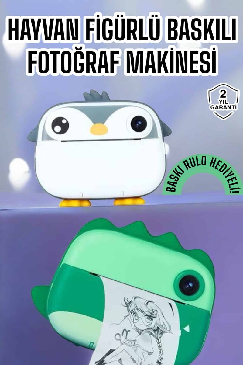 Çocuklar için Fotoğraf Makinesi Anlık Baskı Makinesi HD Görüntü Kalitesi 1 Çocuklar için Fotoğraf Makinesi Anlık Baskı Makinesi HD Görüntü Kalitesi