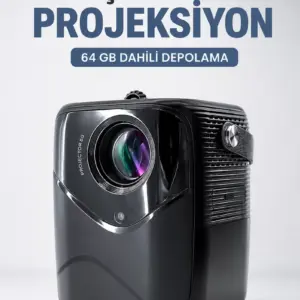 Taşınabilir Projeksiyon 64 GB Dahili Depolama