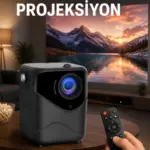 Yüksek HD Görünümlü Taşınabilir Projeksiyon Cihazı
