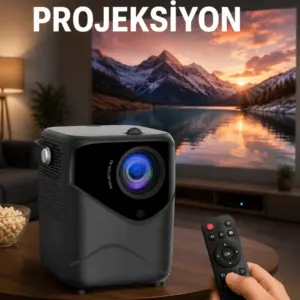Yüksek HD Görünümlü Taşınabilir Projeksiyon Cihazı