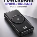 10.000 Mah Powerbank 4 Portlu Hızlı Şarj Dijital Göstergeli