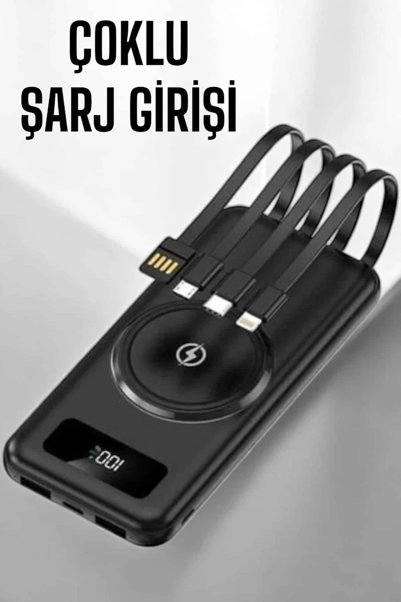 10.000 Mah Powerbank 4 Portlu Hızlı Şarj Dijital Göstergeli 3 10.000 Mah Powerbank 4 Portlu Hızlı Şarj Dijital Göstergeli - Görsel 3