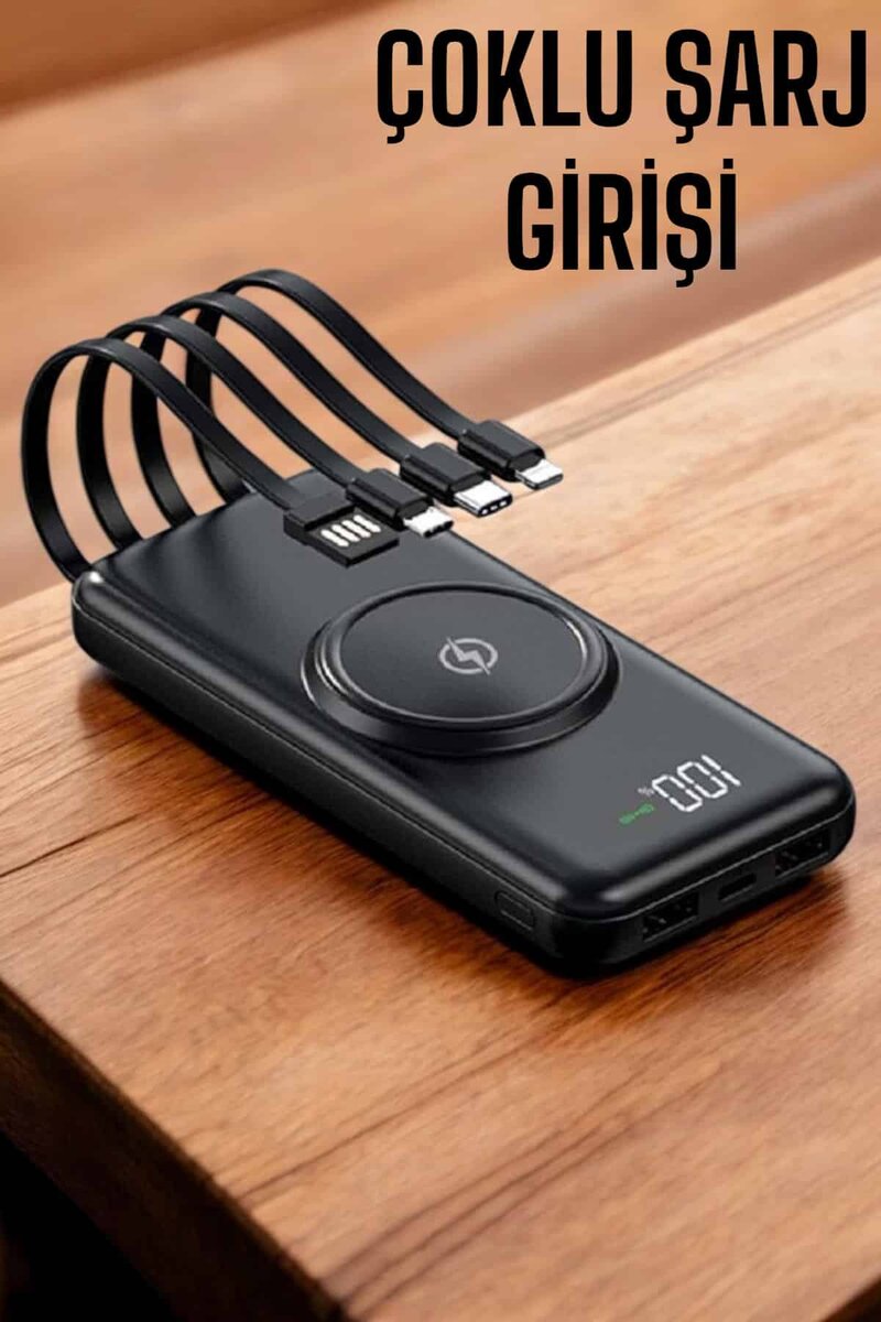 Powerbank Taşınabilir 10.000 Mah Hızlı Şarj Dijital Göstergeli 2 Powerbank Taşınabilir 10.000 Mah Hızlı Şarj Dijital Göstergeli - Görsel 2