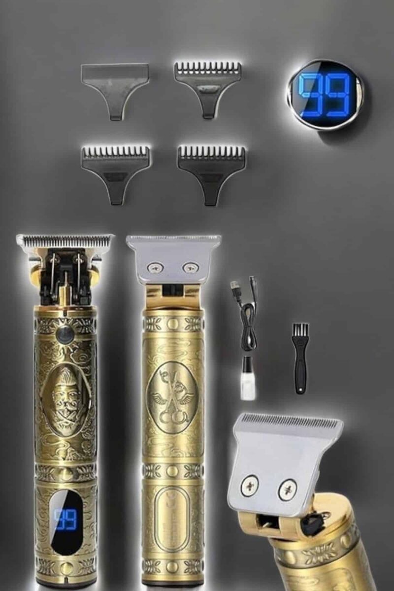 Tıraş Makinesi Şarjlı Profesyonel Saç Kesme Makinesi Gold Çizik Tıraş 4 Tıraş Makinesi Şarjlı Profesyonel Saç Kesme Makinesi Gold Çizik Tıraş - Görsel 4