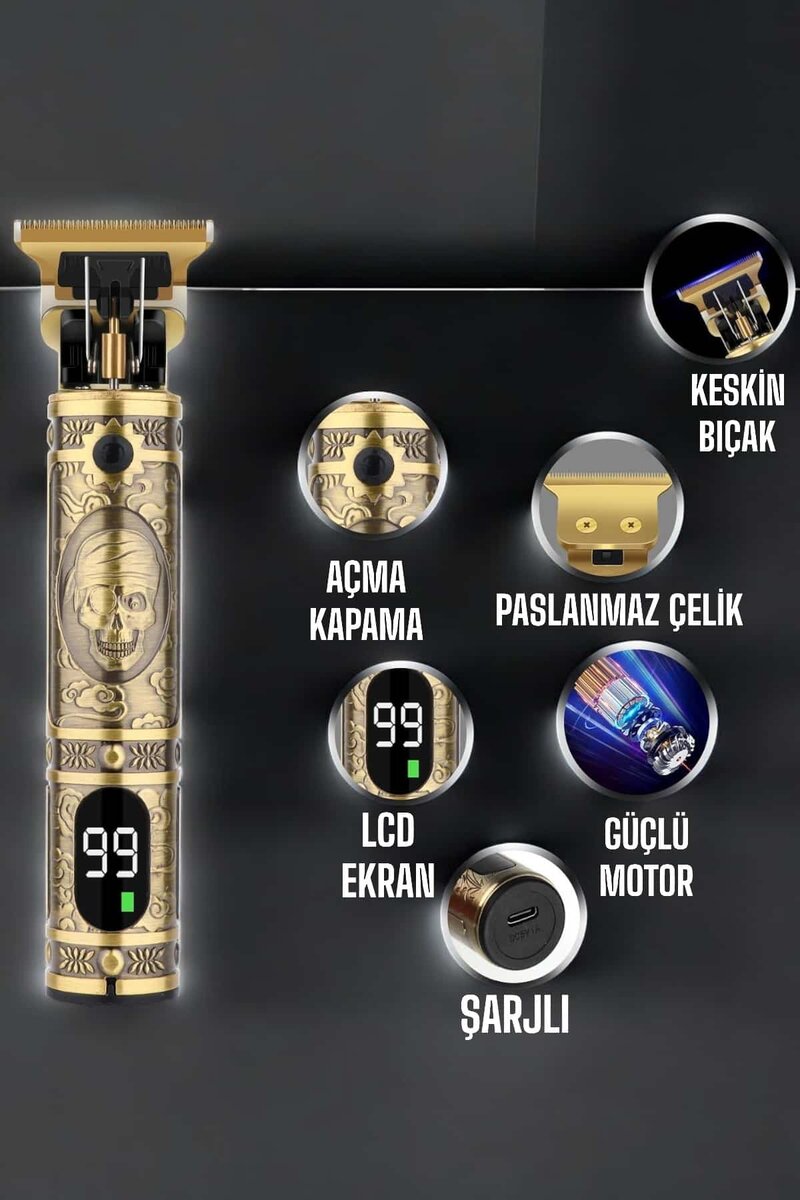 Tıraş Makinesi Çizik Tıraş Paslanmaz Çelik Uzun Ömürlü Şarjlı 4 Tıraş Makinesi Çizik Tıraş Paslanmaz Çelik Uzun Ömürlü Şarjlı - Görsel 4