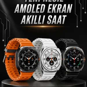 Akıllı Saat Müzik Dinleme Nabız Ölçer NFC ve GPS Uyumlu Sesli Asistan