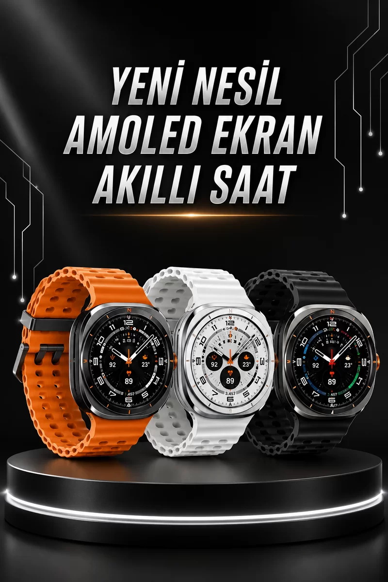 Akıllı Saat Müzik Dinleme Nabız Ölçer NFC ve GPS Uyumlu Sesli Asistan 1 Akıllı Saat Müzik Dinleme Nabız Ölçer NFC ve GPS Uyumlu Sesli Asistan