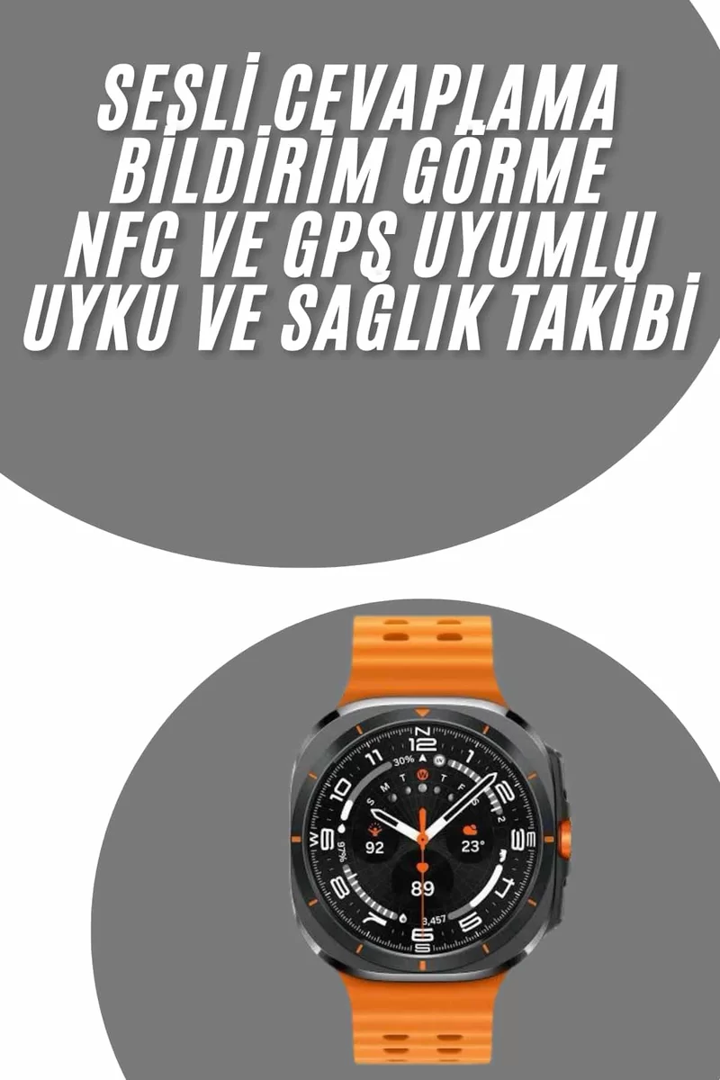 Tüm Telefonlara Uyumlu Akıllı Saat Uyku ve Sağlık Takibi Nabız Ölçer Adım sayar 2 Tüm Telefonlara Uyumlu Akıllı Saat Uyku ve Sağlık Takibi Nabız Ölçer Adım sayar - Görsel 2