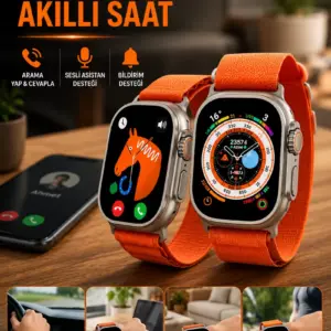 Uyku ve Nabız Takipli Wireless Şarjlı Akıllı Saat Android ve iOS Uyumlu
