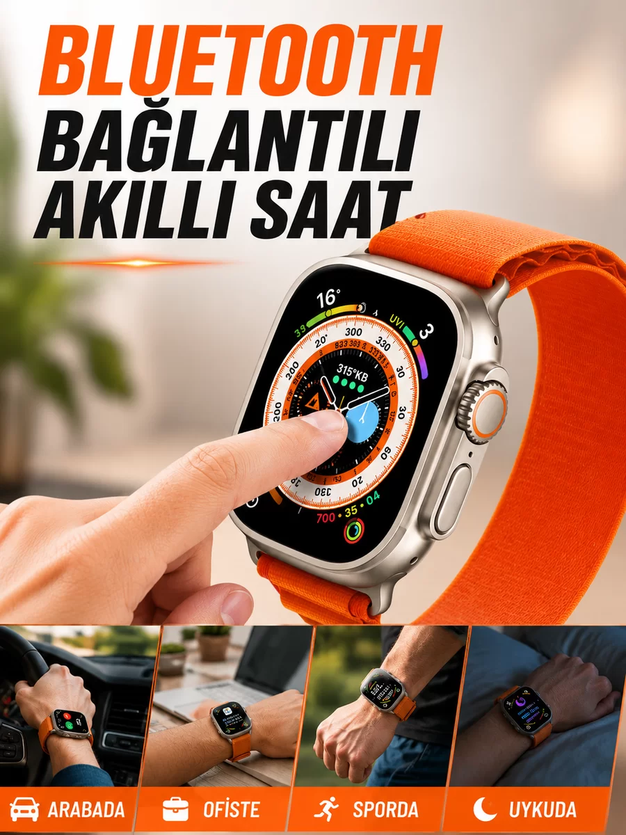 BLUETOOTH BAĞLANTILI AKILLI SAAT 1 BLUETOOTH BAĞLANTILI AKILLI SAAT