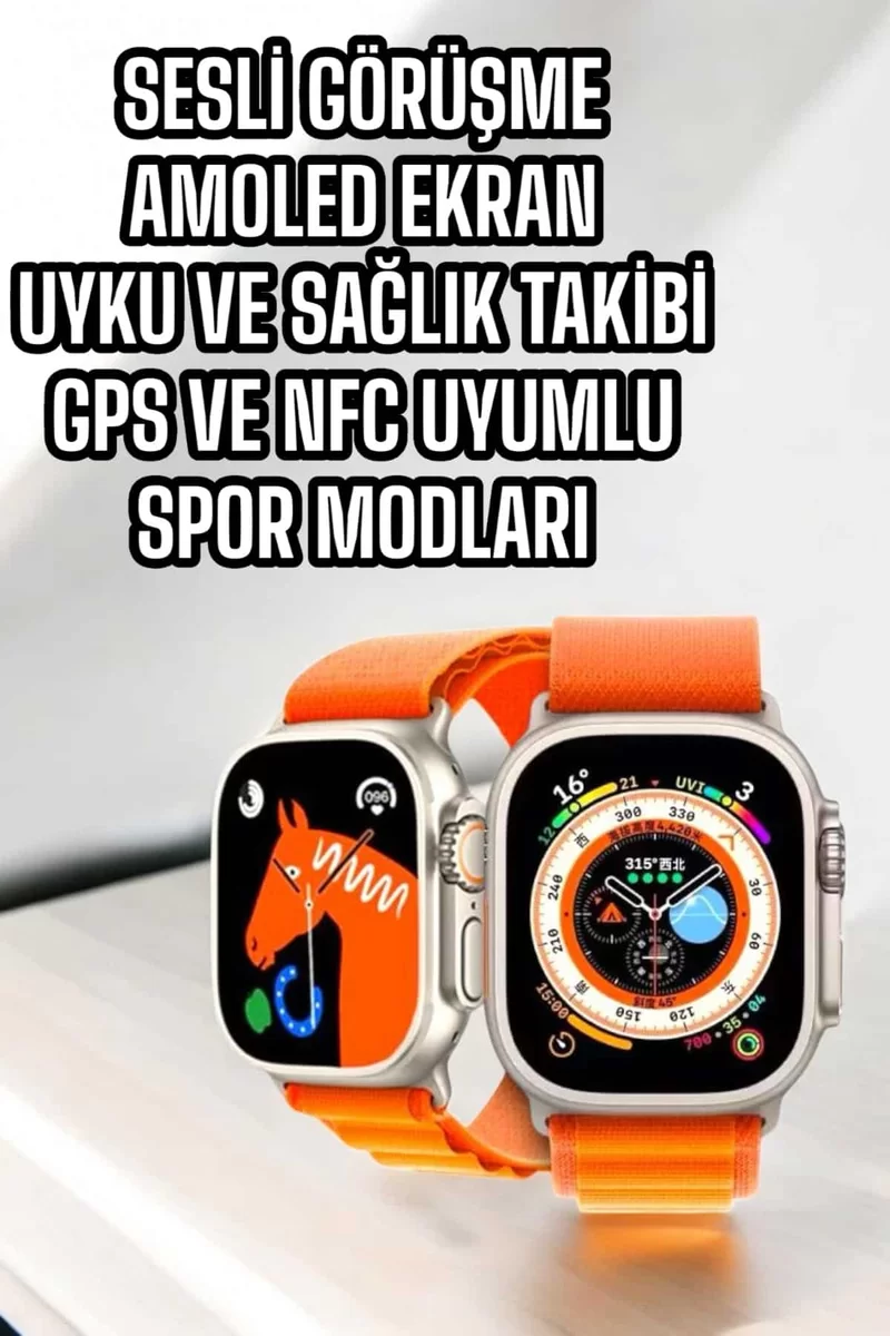 Akıllı Saat NFC ve GPS Uyumlu Uyku ve Sağlık Takibi Sesli Görüşme 3 Akıllı Saat NFC ve GPS Uyumlu Uyku ve Sağlık Takibi Sesli Görüşme - Görsel 3