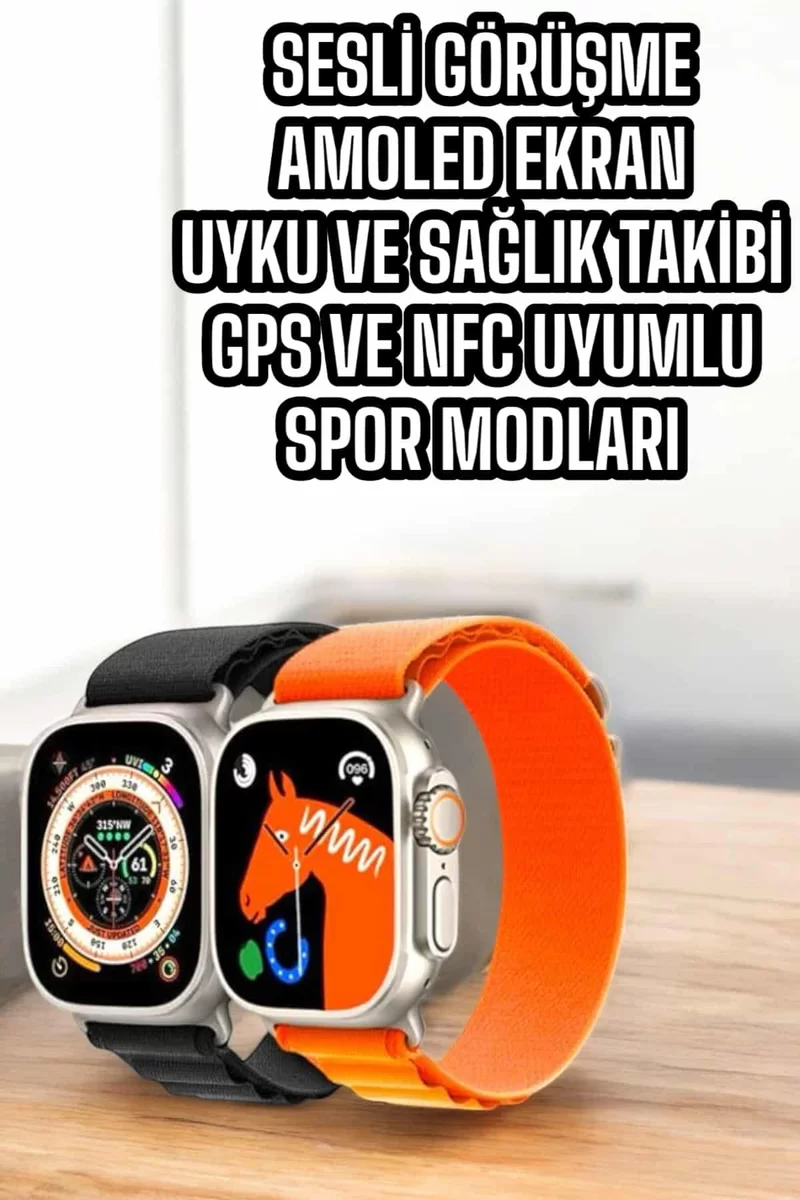 Akıllı Saat Uyku ve Spor Takibi Yeni Nesil Bluetooth Bağlantılı Amoled Ekran 3 Akıllı Saat Uyku ve Spor Takibi Yeni Nesil Bluetooth Bağlantılı Amoled Ekran - Görsel 3