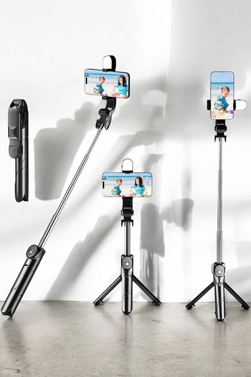 Tripod Kablosuz Bluetooth Bağlantılı Selfie Çubuğu 360 Derece Dönebilen 2 Tripod Kablosuz Bluetooth Bağlantılı Selfie Çubuğu 360 Derece Dönebilen - Görsel 2