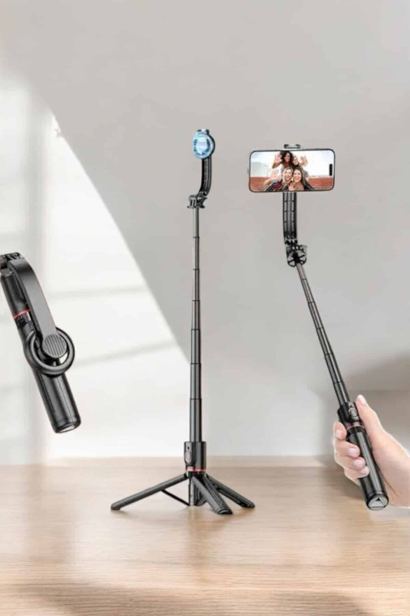 Kumandalı Tripod Telefon Tutucu Selfie Çubuğu 360 Derece Dönebilen 3 Kumandalı Tripod Telefon Tutucu Selfie Çubuğu 360 Derece Dönebilen - Görsel 3