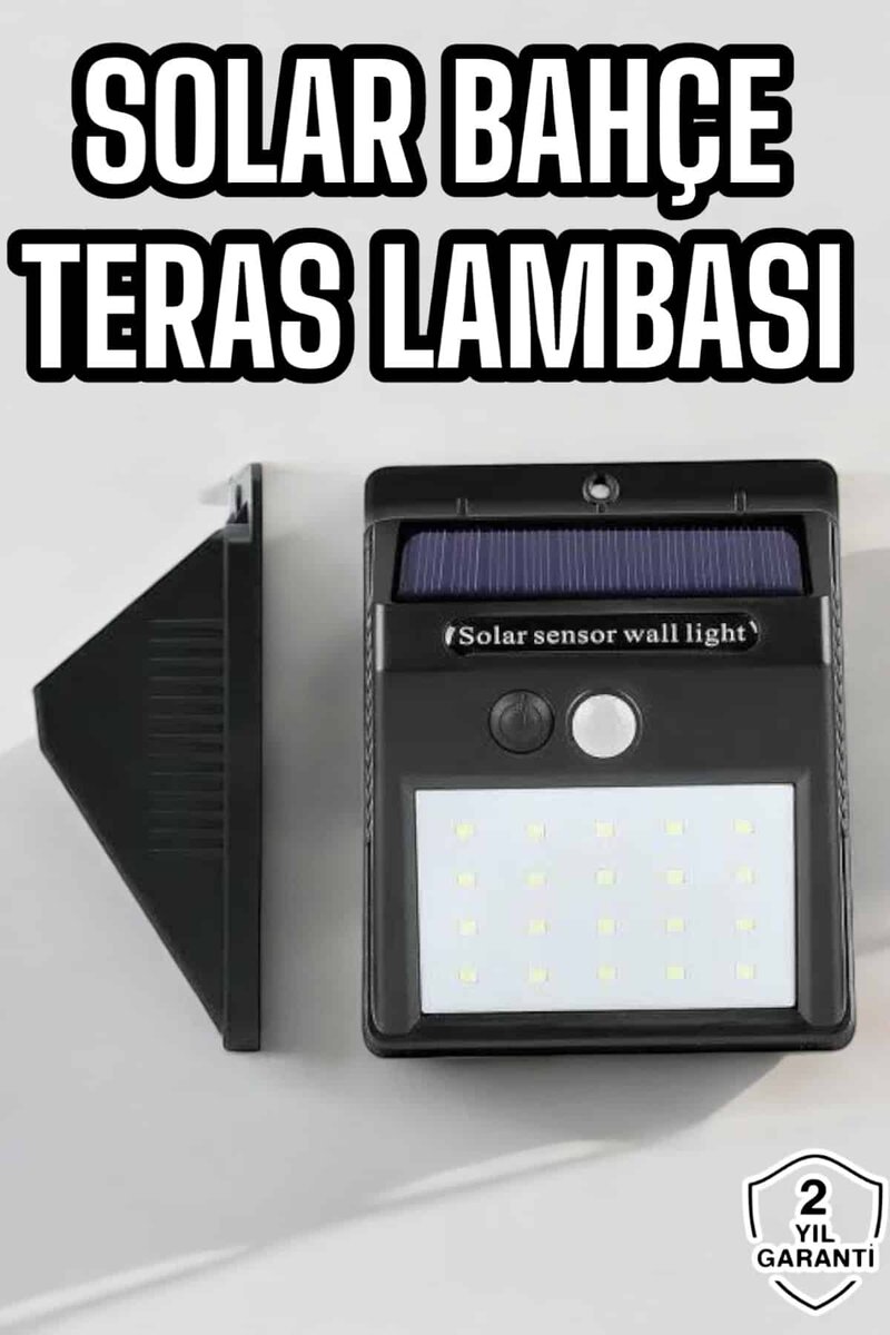 Güneş Enerjili Bahçe Lambası Solar Gece Aydınlatma Sensörlü Lamba 1 Güneş Enerjili Bahçe Lambası Solar Gece Aydınlatma Sensörlü Lamba