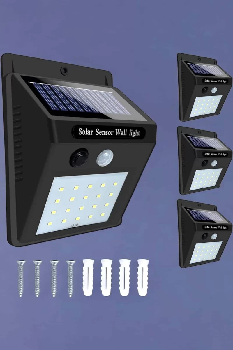 Solar Lamba Giriş Bahçe Yol Avlu Hareket Sensörlü Led 3 Solar Lamba Giriş Bahçe Yol Avlu Hareket Sensörlü Led - Görsel 3