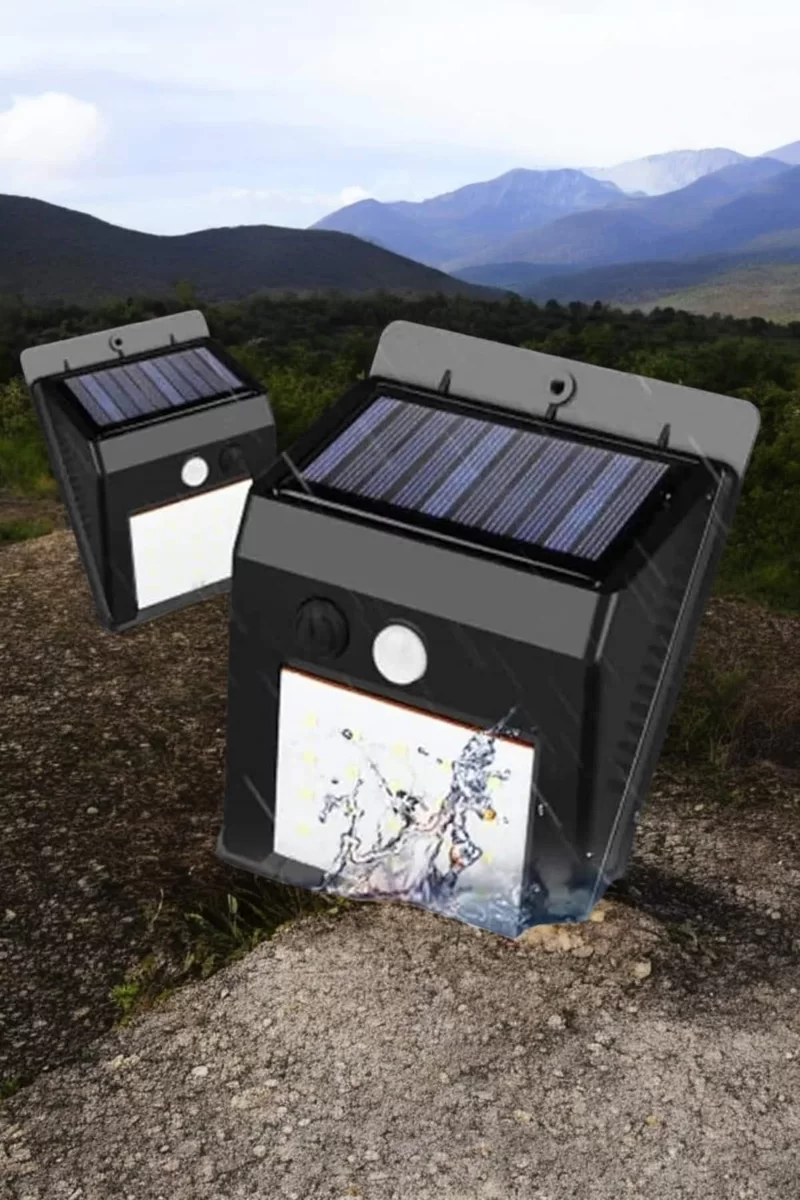 Solar Lamba Giriş Bahçe Yol Avlu Hareket Sensörlü Led 2 Solar Lamba Giriş Bahçe Yol Avlu Hareket Sensörlü Led - Görsel 2