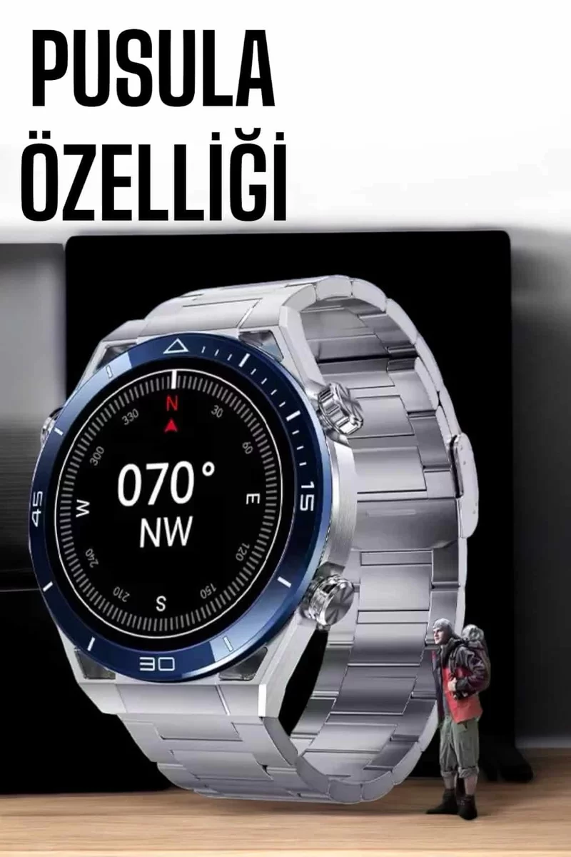 Akıllı Saat Yeni Nesil Bluetooth Bağlantılı Uyku ve Sağlık Takibi NFC ve GPS 4 Akıllı Saat Yeni Nesil Bluetooth Bağlantılı Uyku ve Sağlık Takibi NFC ve GPS - Görsel 4