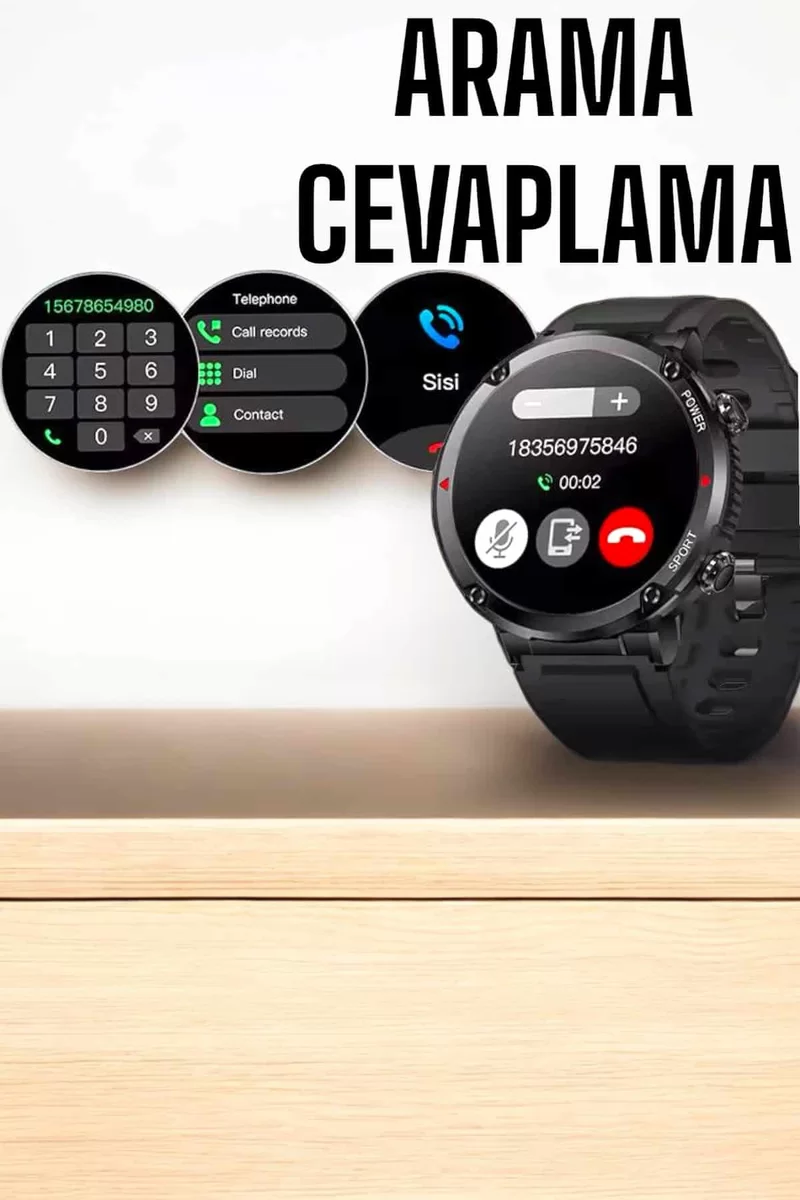 Akıllı Saat Yeni Nesil Bluetooth Bağlantılı Uyku ve Sağlık Takibi NFC ve GPS 2 Akıllı Saat Yeni Nesil Bluetooth Bağlantılı Uyku ve Sağlık Takibi NFC ve GPS - Görsel 2