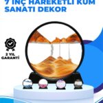 Döndürülebilir Dinamik Kum Tablosu – Stres Giderici Yüksek Kaliteli Cam ve Doğal Kum ile Sanatsal Masa Dekoru