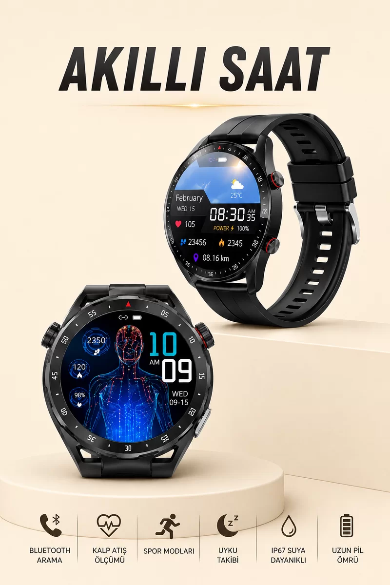 ENTEGRE GPS VE GENİŞ SPOR MODU SEÇENEKLERİYLE AKILLI SAAT 1 ENTEGRE GPS VE GENİŞ SPOR MODU SEÇENEKLERİYLE AKILLI SAAT