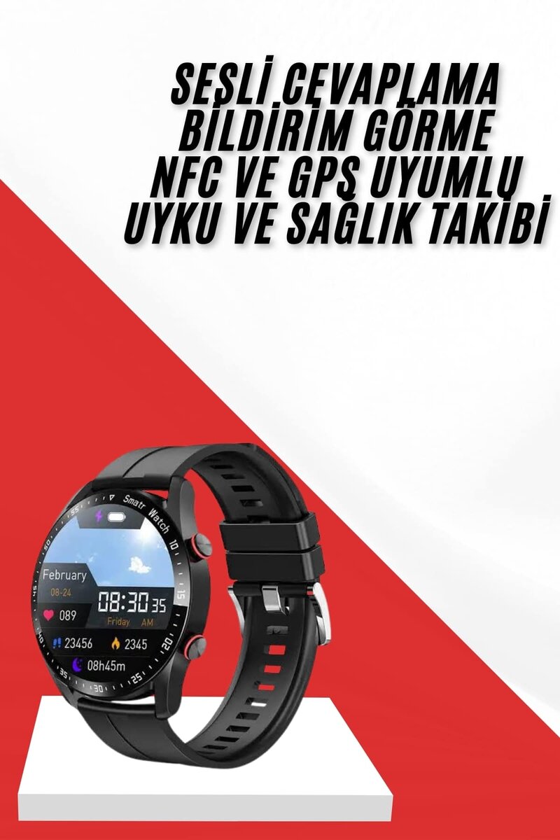 Yeni Nesil Akıllı Saat Arama Cevaplayan Uzun Pil Ömrü Müzik Dinleme 2 Yeni Nesil Akıllı Saat Arama Cevaplayan Uzun Pil Ömrü Müzik Dinleme - Görsel 2