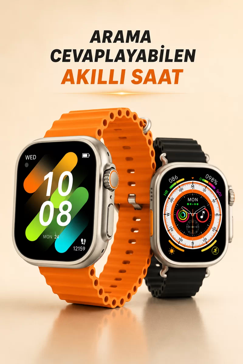 Kablosuz Şarjlı Çağrı ve Müzik Kontrolü Sağlayan Akıllı Saat 1 Kablosuz Şarjlı Çağrı ve Müzik Kontrolü Sağlayan Akıllı Saat