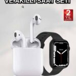 2025 Model Akıllı Saat ve 2.Nesil TWS Bluetooth Kulaklık ANC Özelliği Amoled Ekran