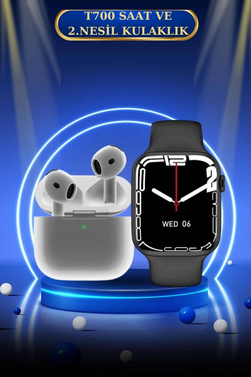 3.Nesil TWS Bluetooth Kulaklık ve Dokunmatik Ekran Akıllı Saat Sesli Görüşme 2 3.Nesil TWS Bluetooth Kulaklık ve Dokunmatik Ekran Akıllı Saat Sesli Görüşme - Görsel 2