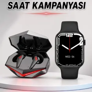 Haydiburaya 18 İkili Set Dev Kampanya Ucuz Kulaklık Ucuz Akıllı Saat Gürültü Önleyici Uzun Pil Ömrü