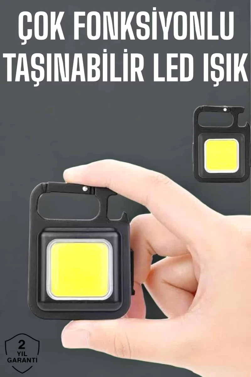 Kamp Işığı Çok Fonksiyonlu Taşınabilir Anahtarlık Kapak Açma Manyetik Özelliği 3 Kamp Işığı Çok Fonksiyonlu Taşınabilir Anahtarlık Kapak Açma Manyetik Özelliği - Görsel 3
