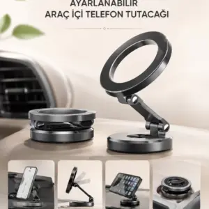 Haydiburaya 109 Araç İçi Telefon Tutacağı Manyetik Tasarım Ayarlanabilir