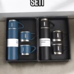 Şık ve Dayanıklı 3 Bardaklı Termos Seti Uzun Süre Isı Koruma Özellikli