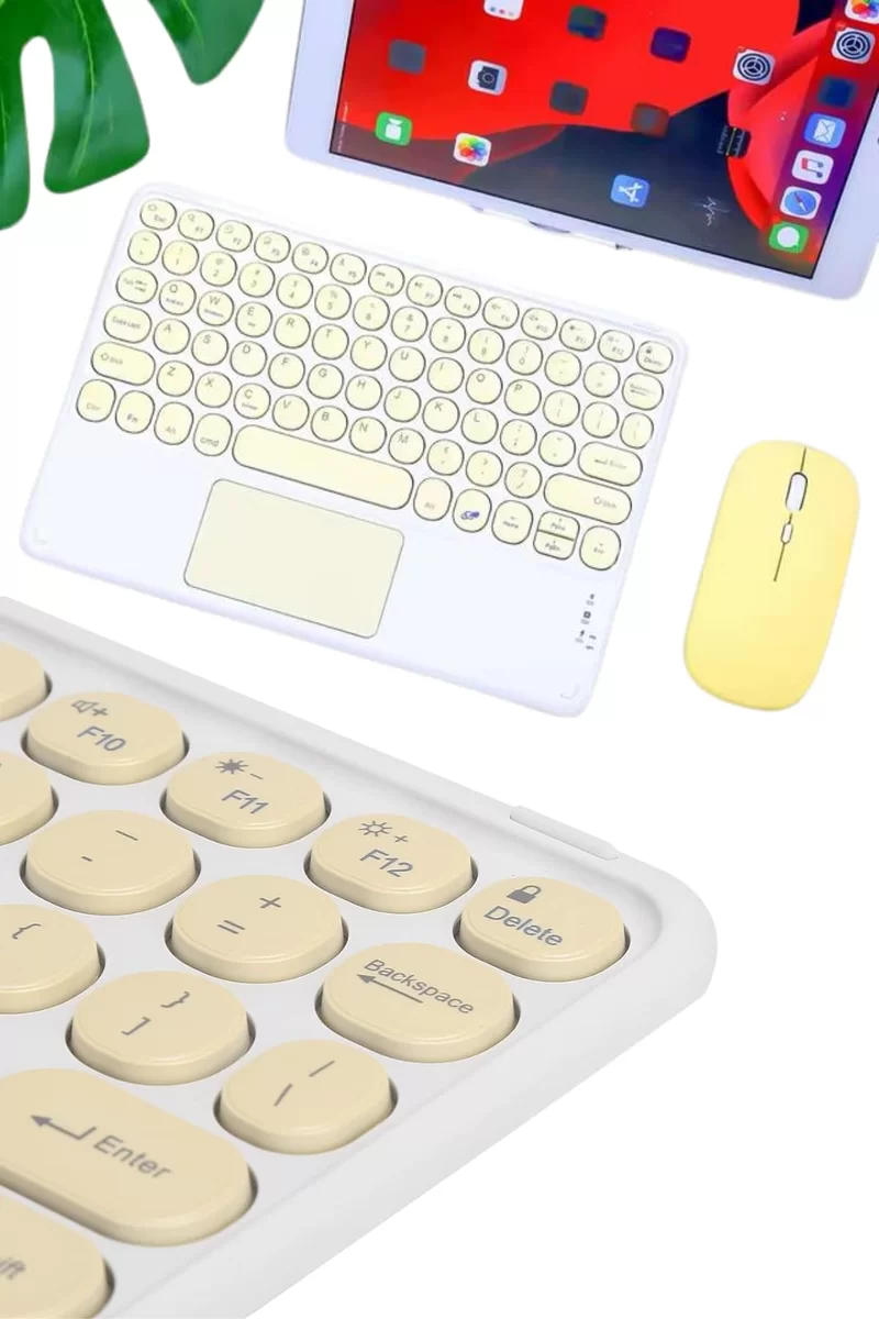 Touchpad Tüm Cihazlara Uyumlu Bluetooth Klavye Touchpad Slim Kablosuz Wifi Q Klavye 2 Touchpad Tüm Cihazlara Uyumlu Bluetooth Klavye Touchpad Slim Kablosuz Wifi Q Klavye - Görsel 2