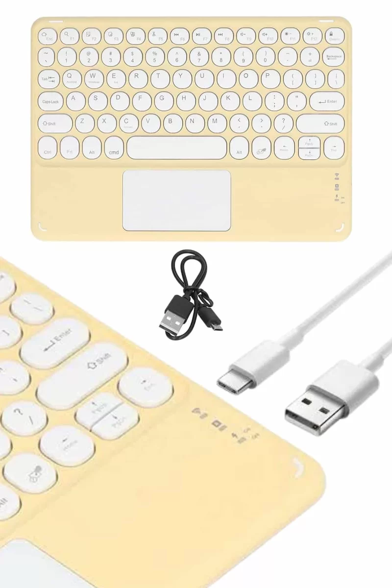 Android ve İOS Uyumlu Bluetooth Klavye Touchpad Slim Kablosuz Wifi Q Klavye 3 Android ve İOS Uyumlu Bluetooth Klavye Touchpad Slim Kablosuz Wifi Q Klavye - Görsel 3